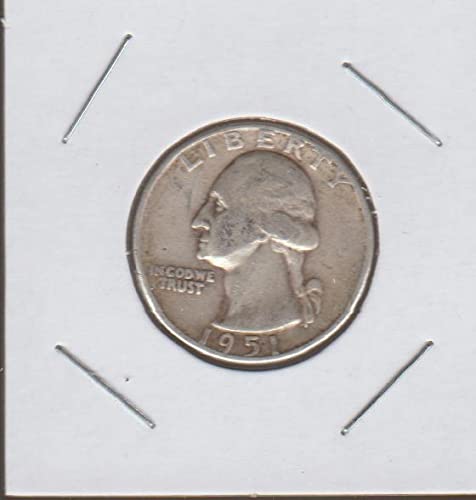 1951 D Вашингтон (от 1932 до сега) (90% сребро) Избор на четвърти Малки детайли