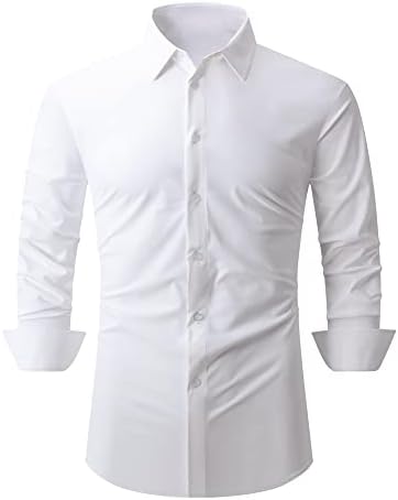 Мъжка риза SAMERM Без Бръчки, Впитывающая Влагата, 8-Лентов, Висока Еластичност, Супер Меки Ежедневни Ризи с