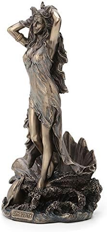 Дизайн Veronese 11,5 Инчов Статуя на Афродита, Поднимающейся от морето, Гръко-Римската Богиня с Антични Бронзови
