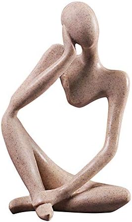 NEWQZ Фигурка Мислител Скулптура от Смола, Колекционерско Занаят, Изкуство, Ръчен труд за Декор на работния