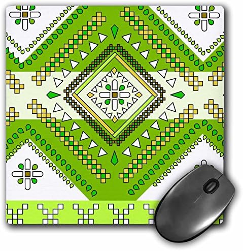 Подложка за мишка 3dRose LLC с размери 8 x 8 x 0,25 инча с ромбовидным шарките на племето на ацтеките и на Андите,