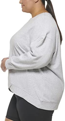 Жена Пуловер Calvin Klein Performance Голям Размер с Активен Шевронным Подолом и Заниженными рамене