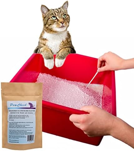 Котешки пълнител PawCheck за събиране на урина - Домашен комплект за събиране на котешка урина за еднократна
