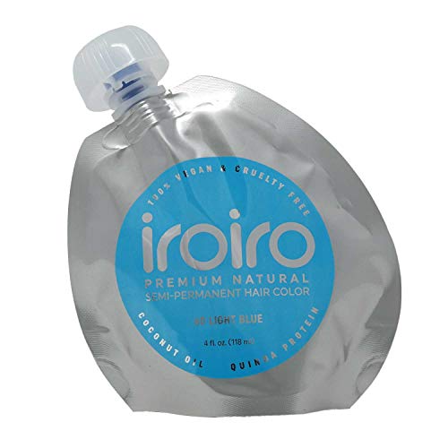 Натурален полупостоянный цвят за косата IROIRO Premium 60 светло синьо (8 унция)