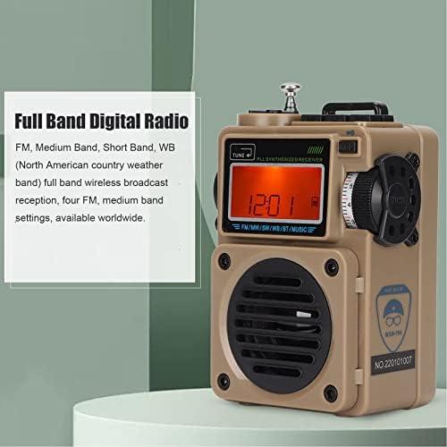 Преносимо Цифрово радиоприемное устройство ASHATA с пълен набор от честоти, FM/WB/къси вълни/Средно радио с
