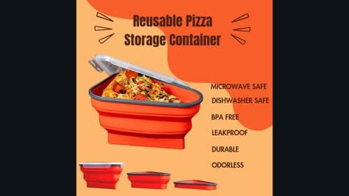 За многократна употреба контейнер за съхранение на пица – Здрав контейнер за пица с подносами за подаване на