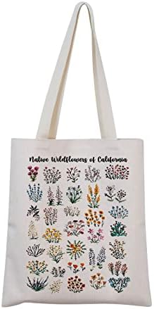 MNIGIU Native Wildflowers of California Чанта-тоут Калифорнийския държавен подарък Калифорния еко-чанта-тоут