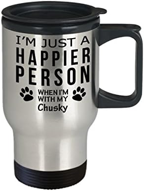 Кафеена Чаша За Любителите на кучета В Пътуване - Щастлив Човек С Часки - Подаръци За спасението на Собствениците