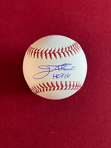 Официален бейзбол с надпис Джим Том на автограф (JSA) HOF (Реколта) - Бейзболни топки с автографи