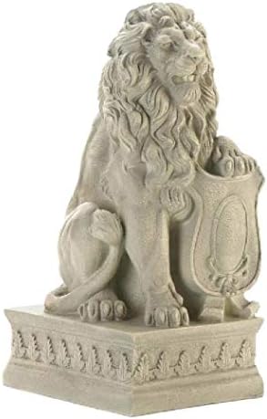 Саммерфилд Тераси 10018867 Статуя на Лъв от Слонова кост, Бял