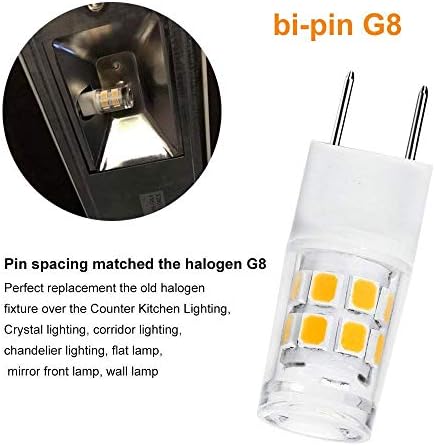 Led лампа GY8.6 G8 3 W, работа на смени халогенна лампа 120 30 W, Подобрена версия на G8/GY8.6 с двухконтактным