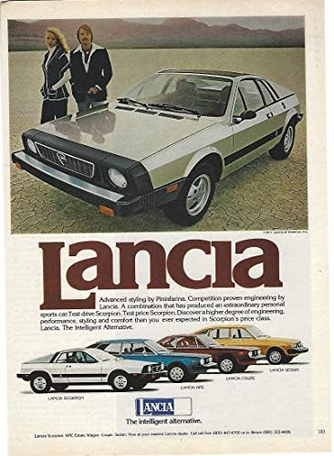 Оригиналната журнальная печатна реклама 1977 г. №2 Lancia Scorpion