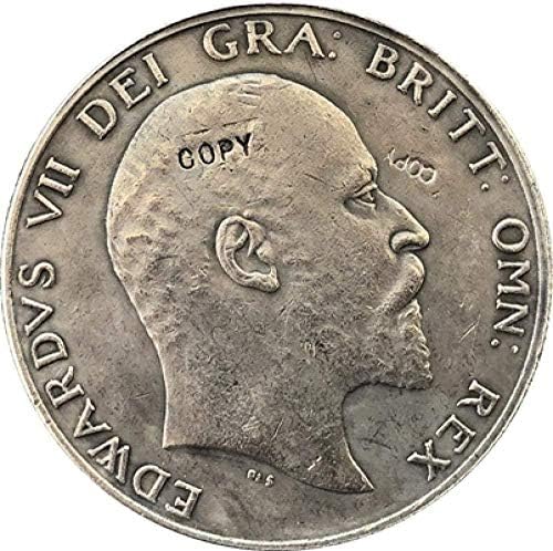 Обединеното Кралство 1909 1/2 Корона - Копие на Монетите Едуард VII Копие Подарък за Него