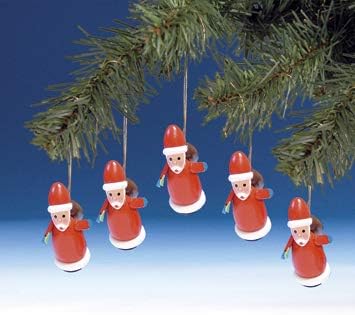 Украса за коледната елха Rudolphs Schatzkiste Дядо Коледа, 1 бр. по 6 см Коледна Украса за коледната Елха Ново