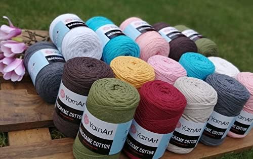 YarnArt Ресни От памук Хармонични цветове, Уникални Изделия от ресни 8,80 унция, 246,06 Ярд 80% Памук Ресни