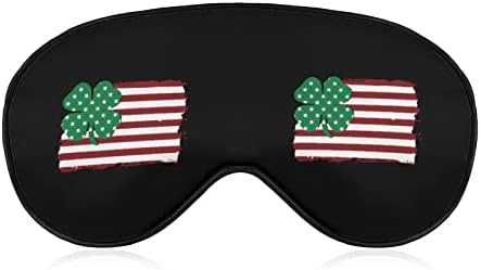 Американски Флаг Ирландската Гордост Детелина Мека Маска За Очи Обхващащи Ефективна Затеняющую Превръзка На