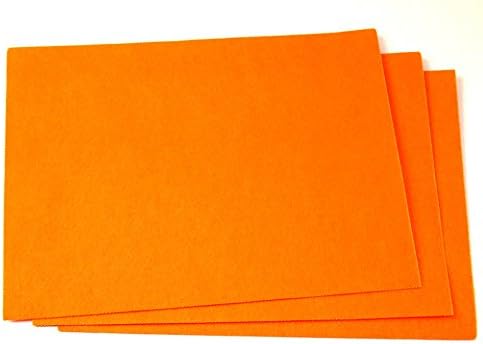 Однотонная акрилна фетровая плат, правоъгълник 9 x 12, супер ярък оранжево - на лист