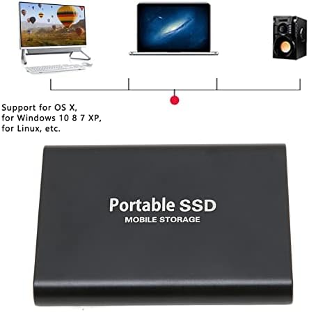 Външен твърд диск soobu, Здрав ултра Тънък Външен твърд диск SSD за Linux за Windows 10 (64 GB)