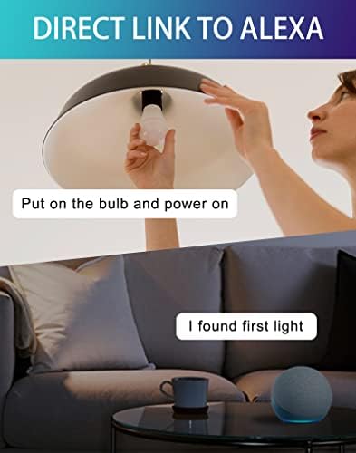 Умна Светлина, Крушка Bluetooth, Крушка с промяна на цвета, която е Съвместима с Alexa, Google Assistant A19