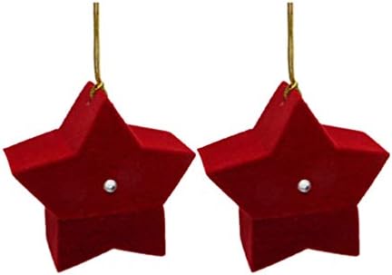 Amosfun Коледна Ковчег за Бижута Подарък Кутия с Червена Звезда Опаковъчен Дело на Притежателя на Бижута за