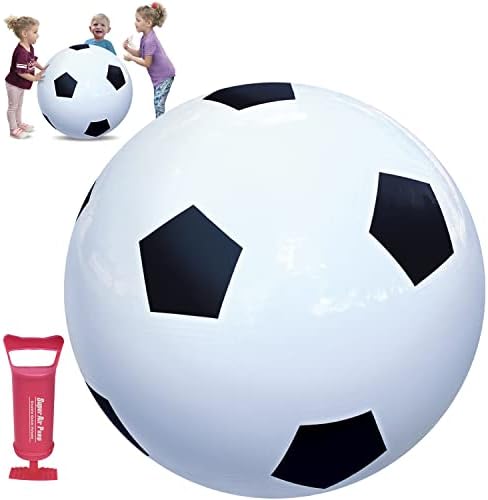 Футболна топка WALIKI Джъмбо | и Гигантски Надуваем | Огромен 30 диаметър - Здрава и Масивна топка | Помпата