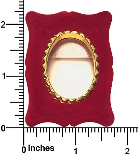 Подарък Кутия с Овална дограма от Кестеняво-Червен Велур, Пръстен 1020050-24PK-NF
