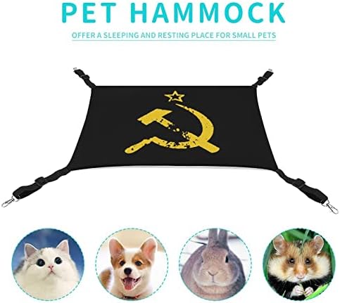 Руски Съветски Флаг Сърп и Хамак за Домашни Любимци Удобна Регулируема Подвесная Легло за Малки Животни, Кучета,