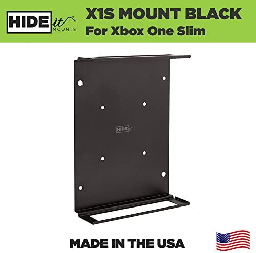 HIDEit Mounts Монтиране на стена X1S за Xbox One S - Патентовано през 2019 г., направено в САЩ - Стоманен планина