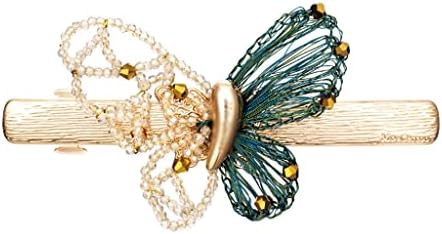 GFDFD Пеперуда С покритие от злато 14 До Паралелен Скоба за коса Аксесоар за Коса Прическа Изкуствен Кристал