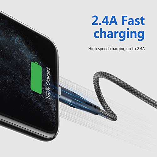 [Сертифициран от Apple Пфи] 2 опаковки Кабел за зарядно на iPhone 10 Метра, кабел Lightning Дълга 10 метра дължина,