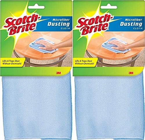 Кърпа от микрофибър Scotch-Brite за избърсване на прах, 2 опаковки (цветовете може да варират)