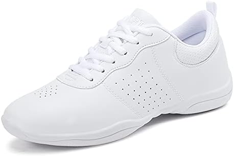 FOFOWHAT/ Бели Обувки за Момичета; Обувки за Младежки Танци в стил Чирлидинга; Обувки за Тренировки и Състезания