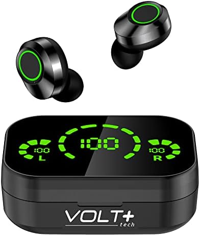 Слушалки Volt Plus TECH Wireless V5.3 LED Pro, съвместими с вашето устройство Verykool RS75 Flint IPX3 Bluetooth,