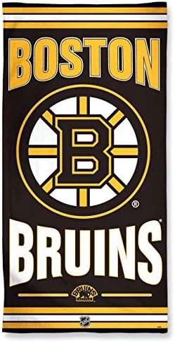 Плажна кърпа WinCraft NHL Boston Bruins, Черна, 30 x 60 см