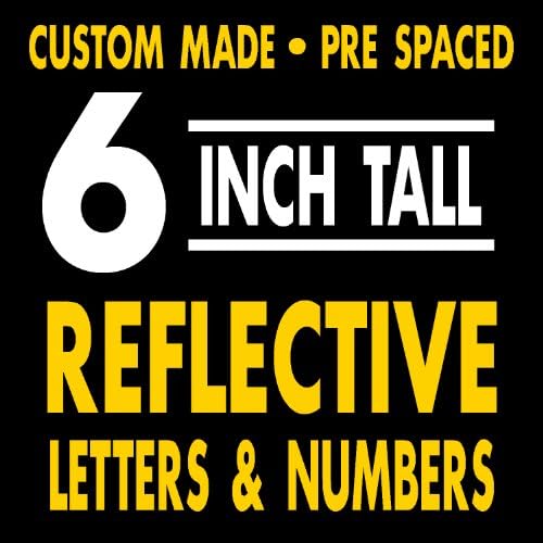 6 Светлоотразителни букви и цифри (продават се по 2 знака)
