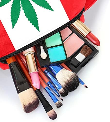 Косметичка за Жени, Канадски Флаг с Марихуана, козметични чанти с Дръжка, Аксесоари, Органайзер За Подаръци