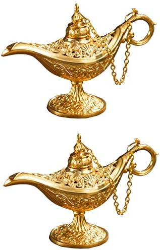 Златна Ягоди, 2 броя, Настолна Лампа в стил Ретро с образа на Аладин, Декор, Изкуство, са подбрани Лампа Цвят