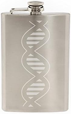Медицинска № 5 - Спирала на ДНК, Биологична химия, генетичен протеин, с гравирани на 8 унции, колба от неръждаема