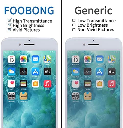 за iPhone 7 Комплект за смяна на екрана Бял, FOOBONG 3D LCD Сензорен екран За ремонт на iPhone 7 Дисплей, Дигитайзер,