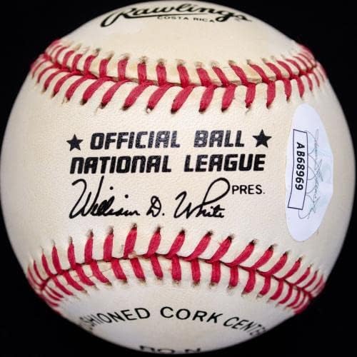 Това Siver Подписан Сертификат ONL Baseball HOF с Автограф от JSA AB68969 - Бейзболни топки С Автографи