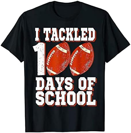 Мъжки Тениски премиум клас с кръгло деколте и къс ръкав Happy 100th Day of School 100 Days Тениски за Учител