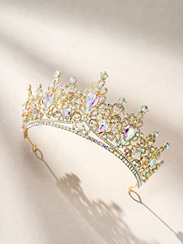 Скъпа Златна Диадема-Короната за жени, за Сватба Диадема за булката, Златната Корона на Принцеса, Аксесоари