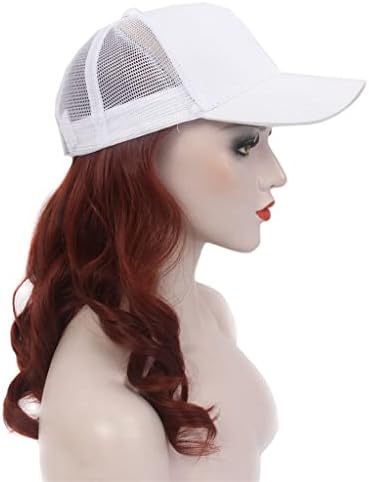 Модерни дамски шапки HOUKAI, шапки за коса, бели шапки, перуки, дълги къдрава червени перуки, шапки