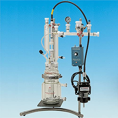 Система за реакция на налягането на Серията ACE GLASS 6427-217 с капак, Фланец 100 мм, с Кръгло дъно, Вход /