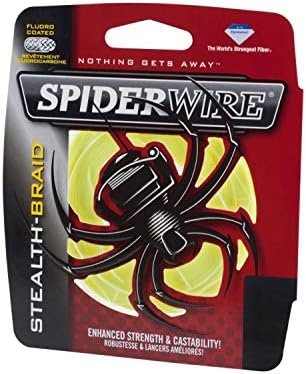 SpiderWire Stealth® Superline, Hi-Vis Жълто, 10 лири | 4,5 кг, 125 см | 114 м Ракита риболов линия, подходящ