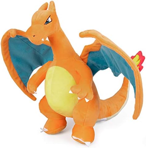 Плюшен Мека играчка Pokémon Charizard - Голяма От 12 - Официално лицензирано - Чудесен подарък за децата