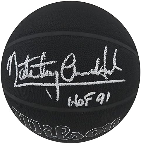 Нейт Тайни Арчибалд Подписа Логото на Wilson Black I/O 75th Anniversary NBA Basketball w/HOF'91 - Баскетболни