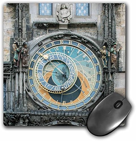 3D Роза Европа, Чехия, Бохемия, Ползване Астрономически часовник. Подложка за мишка с матово покритие - 8 x