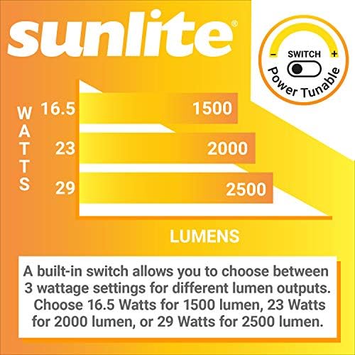 - Вградени лампа Sunlite 87733-СУ LED 8-инчов CCT кръгло напречно сечение, с възможност за настройки на цвят
