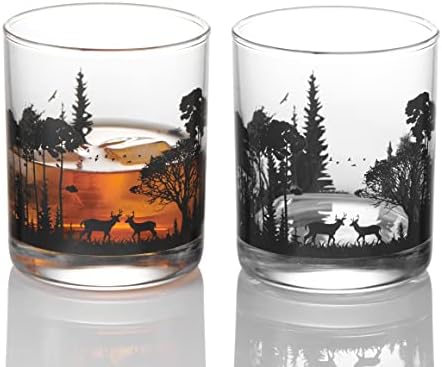 Чаши за уиски комплект от 2 чаши от стъкло за бърбън Старомодни Чаши вино Бар, Прибори за Лепенката, Бърбън,